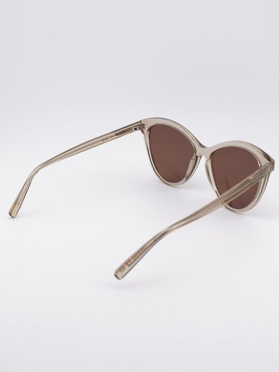 Saint Laurent SL456 004 Sunglasses Yellow Cat Eye Frame, Brown Lenses main image 10